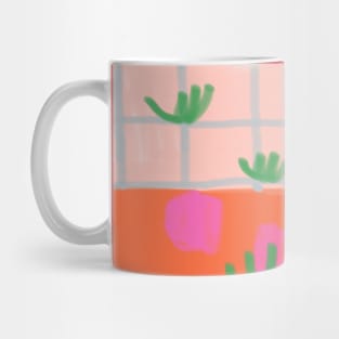 Tropical Plants Grid Mug